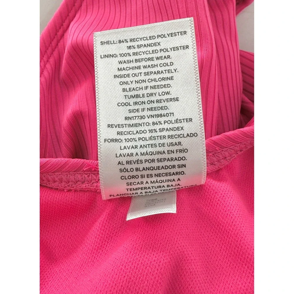 Art Class Hot‎ Pink Ribbed Cut Out One Piece Swimsuit Kids Size S (6/7)